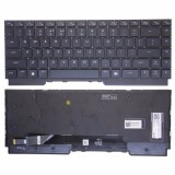 Tastatura Laptop Gaming, Dell, G16 7630, P122F, P122F001, P122F002, iluminata, RGB 4 Zone, neagra, layout US