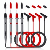 Set 2 perechi de cabluri pentru multimetru SVUPUE, metal/PVC/silicon, negru/gri/rosu, 1000V/20 A