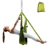 Hamac Aero Yoga inSPORTline Hemmok Verde, 280 x 150 cm, Sarcina Max 200kg, Taffeta Nylon, Fitness Acasă