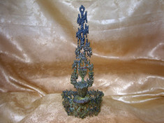 Sfesnic Art Deco Menorah bronz, Israel, colectie, cadou, vintage foto