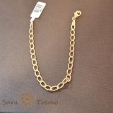 Bratara clasica placata cu aur 18K, zale mari, 19 cm