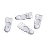 Set 4 clipsuri pentru jartiera Crisalida, dimensiuni 10 x 34 mm, Albe