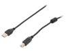 Cablu USB 2.0 A-B Aurit 1.8m Negru, Gembird