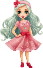 Sticker decorativ, Printesa, Rosu, 1369STK-2