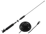 Antenă CB 72cm 3dBi 500W cu Magnet Neagră și Cablu 4m