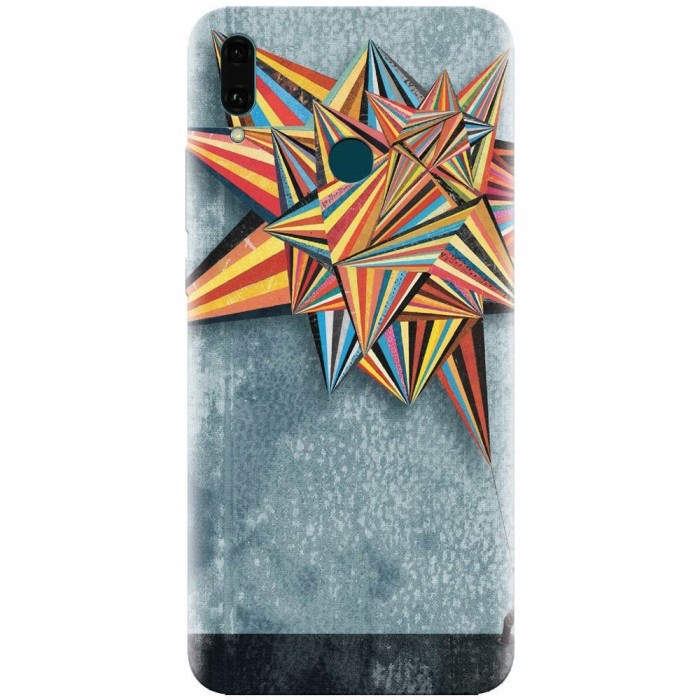 Husa silicon pentru Huawei Y9 2019, Abstract Colorful Balloon Triangles
