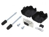 Conector D-Sub 9-Pin Mamă Lipire pe Cablu Gold Flash