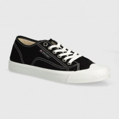 Tommy Jeans tenisi TJM FLEXIBLE OUTSOLE LACE UP barbati, culoarea negru, EM0EM01425