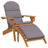 Cumpara ieftin Scaun de gradina Adirondack &amp; suport picioare lemn masiv acacia