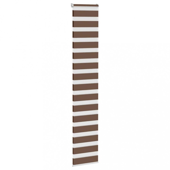 vidaXL Jaluzea tip zebra maro lățime țesătură 35,9 cm poliester