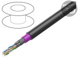 Cablu S/FTP Cat7 50m Negru 23AWG OFC