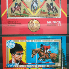 BC665, Guinea Ecuatoriala 1972, 2 colite sport, echitatie