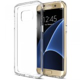 Husa Transparenta Slim 0.3mm TPU MyStyle pentru Samsung Galaxy S7 Edge - Protectie Soc, Zgarieturi, Praf