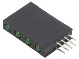 LED Verde 3mm 20mA Difuz 40&deg;