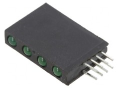 LED Verde 3mm 20mA Difuz 40&deg;