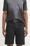 Diesel pantaloni scurți jeans REGULAR-SHORT SHORTS bărbați, culoarea negru, A06430.0GRDW