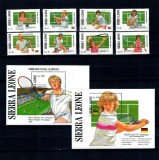 Sierra Leone 1987 - Tenis, serie si colite neuzate