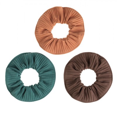 Set Elastice Păr Textile, 3 Bucăți, Multicolor foto
