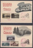 ROMANIA 1954 LP 361 CASE DE ODIHNA SERIE/CARTON FILATELIC PRIMA ZI A EMISIUNII, Stampilat