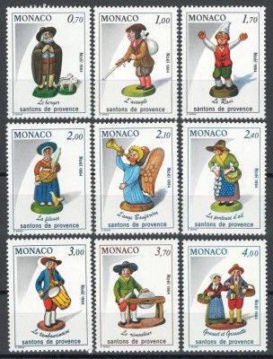 Monaco 1984 Mi 1653/61 MNH - Crăciun: Figurine din Provence (I) foto