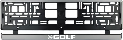 Set 2 bucati, suport numar inmatriculare argintiu Golf foto