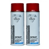Vopsea Spray Brilliante Rosu Carmin RAL 3002, 2 x 400ml, Universal