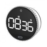 Cronometru digital Xavax, 78 mm, 3 x AAA, magnetic, argintiu/negru
