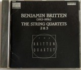 Benjamin Britten, The Britten Quartet &lrm;&ndash; The String Quartets 2 &amp; 3 VG+ / N M cd clasic modern _ Collins 1990 UK