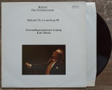 Brahms, Kurt Masur, Sinfonie nr. 4 e-moll op. 98// disc vinil, Clasica, electrecord