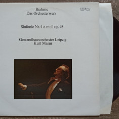 Brahms, Kurt Masur, Sinfonie nr. 4 e-moll op. 98// disc vinil
