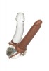 Strap-on Accommodator Dual Penetrator, PV, Maro, 13.2 cm