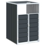 Depozitare cos gunoi cu roti 1 cos antracit 72x81x115 cm otel