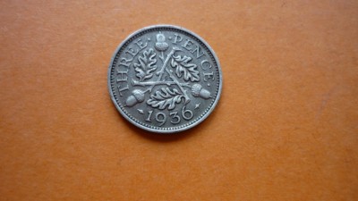 3 PENCE 1936 ARGINT ***** foto