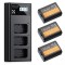 K&amp;F Concept K&amp;F NP-FW50 Camera Battery 1100mAh, 3-pack + Charger LCD display charger set