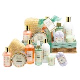 Set cadou spa in cos decorativ, Holistic Beauty Lotus &amp; White Tea cu 8 produse, IDC Institute, 42223