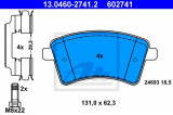 Set placute frana,frana disc RENAULT KANGOO Express (FW0/1) (2008 - 2016) ATE 13.0460-2741.2