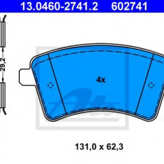 Set placute frana,frana disc RENAULT KANGOO Express (FW0/1) (2008 - 2016) ATE 13.0460-2741.2