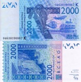 STATELE VEST AFRICANE (SENEGAL) 2.000 francs 2003 UNC!!!