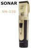 Aparat Tuns Animale Companie Sonar SN-230, Profesional, Acumulator, 4 Trepte (3-12mm), Accesorii Incluse: Pieptan, Foarfeca, Pila Gheare
