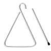 Instrument Muzical Trianglu, Metalic, 12 x 15 cm, Argintiu, Oem