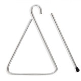 Instrument Muzical Trianglu, Metalic, 12 x 15 cm, Argintiu, Oem