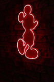 Decoratiune luminoasa LED, Mickey Mouse, Benzi flexibile de neon, DC 12 V, Rosu, Neon Graph