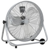 vidaXL Ventilator de podea cu roți, 3 viteze, argintiu, &Phi;64 cm