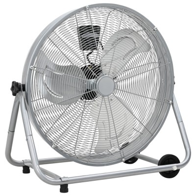 Ventilator de podea Gossi cu roti, 3 viteze, argintiu, &amp;Phi;64 cm foto