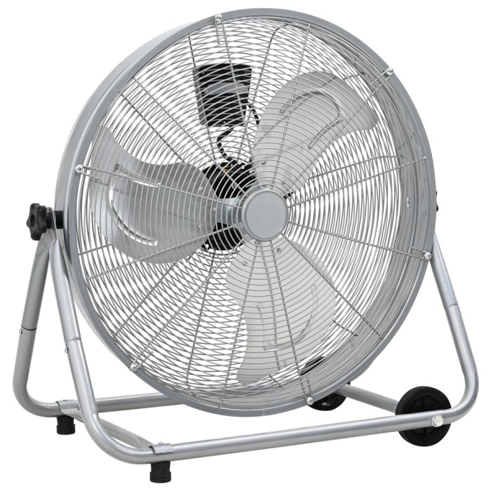 Ventilator de podea Gossi cu roti, 3 viteze, argintiu, &Phi;64 cm