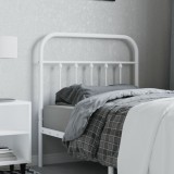 VidaXL Tăblie de pat metalică, alb, 80 cm