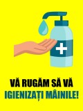 Stickere Preventie Coronavirus - Igienizare Maini - 30x40 cm