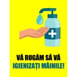 Stickere Preventie Coronavirus - Igienizare Maini - 30x40 cm