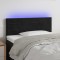 vidaXL Tăblie de pat cu LED, negru, 90x5x78/88 cm, catifea 3121790