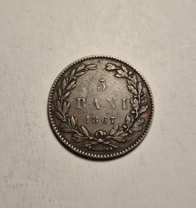 5 bani 1867 Heaton